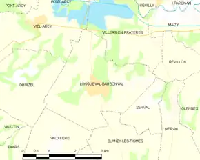 Poziția localității Longueval-Barbonval