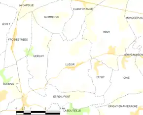 Poziția localității Luzoir