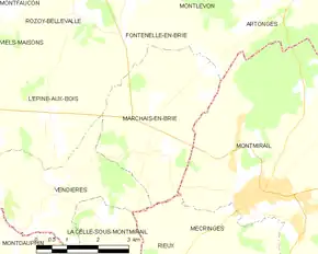 Poziția localității Marchais-en-Brie