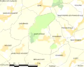 Poziția localității Marfontaine