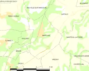 Poziția localității Margival