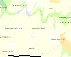 Poziția localității Marizy-Saint-Mard