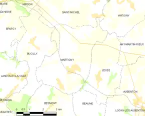 Poziția localității Martigny