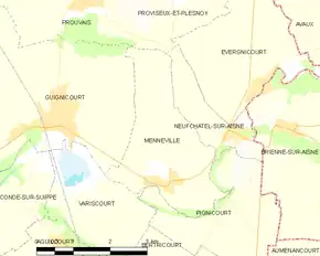 Poziția localității Menneville