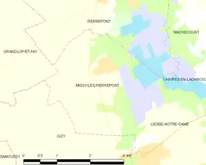 Poziția localității Missy-lès-Pierrepont