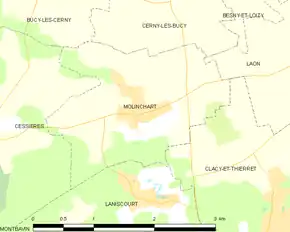 Poziția localității Molinchart