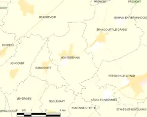 Poziția localității Montbrehain