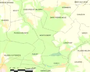 Poziția localității Montgobert