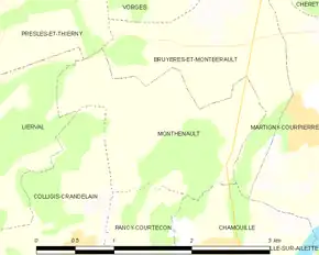 Poziția localității Monthenault