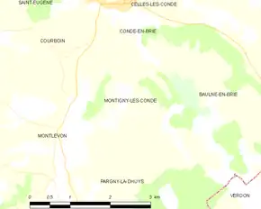 Poziția localității Montigny-lès-Condé
