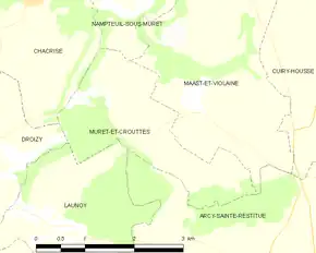 Poziția localității Muret-et-Crouttes