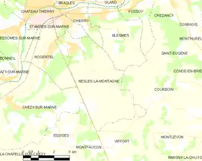 Poziția localității Nesles-la-Montagne
