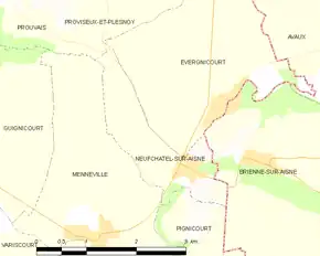 Poziția localității Neufchâtel-sur-Aisne