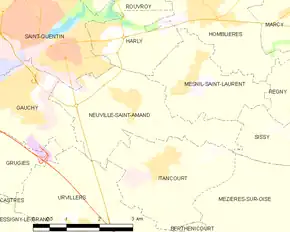 Poziția localității Neuville-Saint-Amand