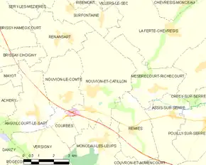 Poziția localității Nouvion-et-Catillon