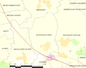 Poziția localității Nouvion-le-Comte