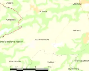 Poziția localității Nouvron-Vingré