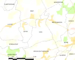 Poziția localității Ohis
