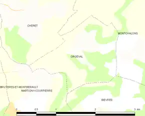 Poziția localității Orgeval