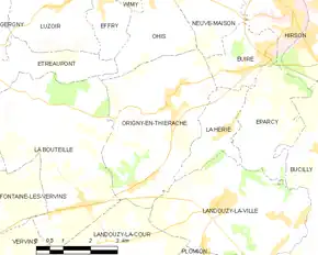 Poziția localității Origny-en-Thiérache