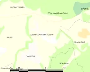 Poziția localității Oulches-la-Vallée-Foulon