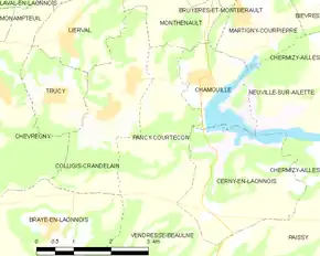 Poziția localității Pancy-Courtecon