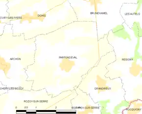 Poziția localității Parfondeval