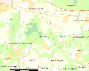 Poziția localității Parfondru