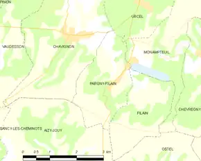Poziția localității Pargny-Filain
