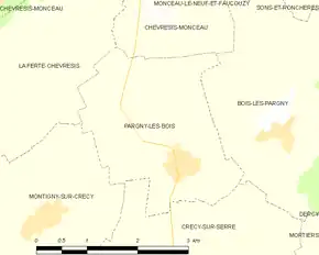 Poziția localității Pargny-les-Bois