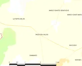 Poziția localității Passy-en-Valois