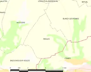 Poziția localității Perles