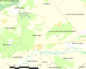 Poziția localității Pontavert