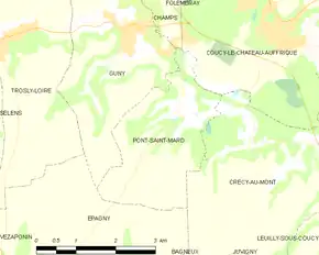 Poziția localității Pont-Saint-Mard