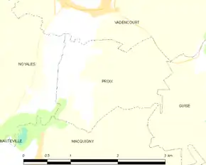 Poziția localității Proix