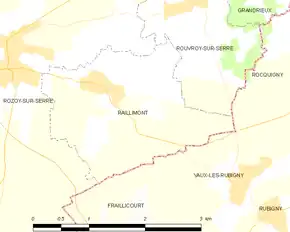 Poziția localității Raillimont