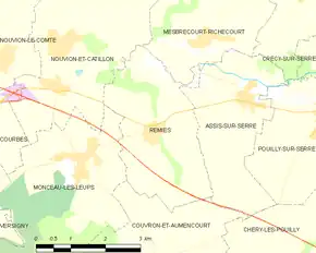 Poziția localității Remies