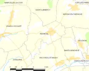 Poziția localității Renneval