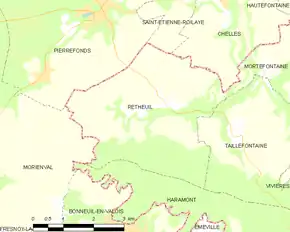 Poziția localității Retheuil