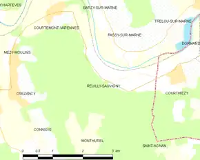 Poziția localității Reuilly-Sauvigny