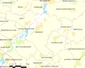 Poziția localității Ribemont