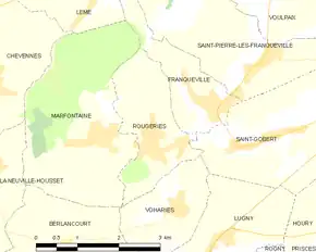 Poziția localității Rougeries