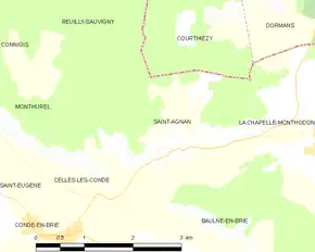 Poziția localității Saint-Agnan