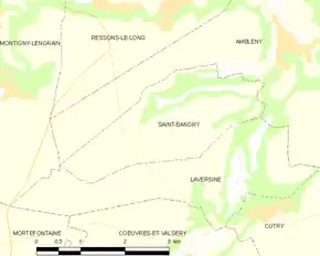 Poziția localității Saint-Bandry