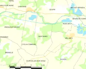 Poziția localității Saint-Mard