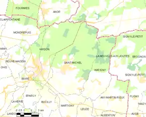 Poziția localității Saint-Michel