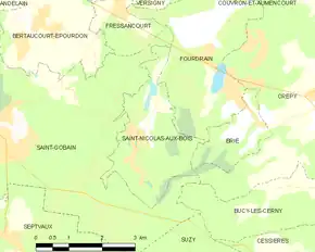 Poziția localității Saint-Nicolas-aux-Bois