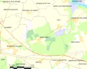 Poziția localității Samoussy