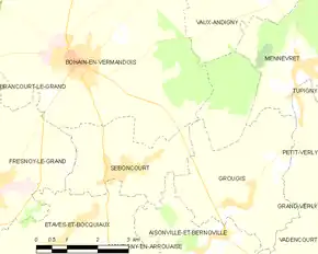 Poziția localității Seboncourt
