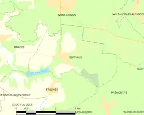 Poziția localității Septvaux